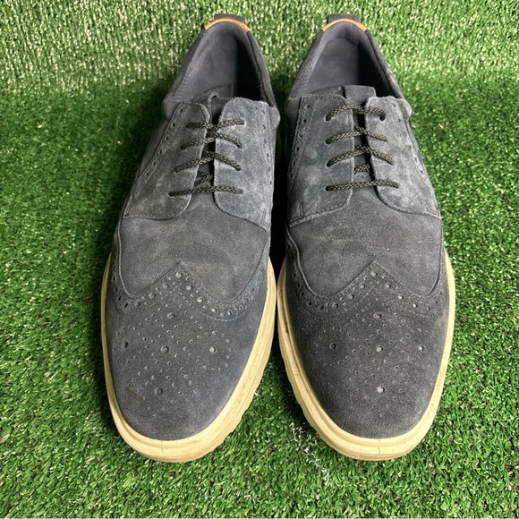 ECCO Wingtip Oxford Blue Suede Hybrid Shoes EU 46 Size 12 US main image 7